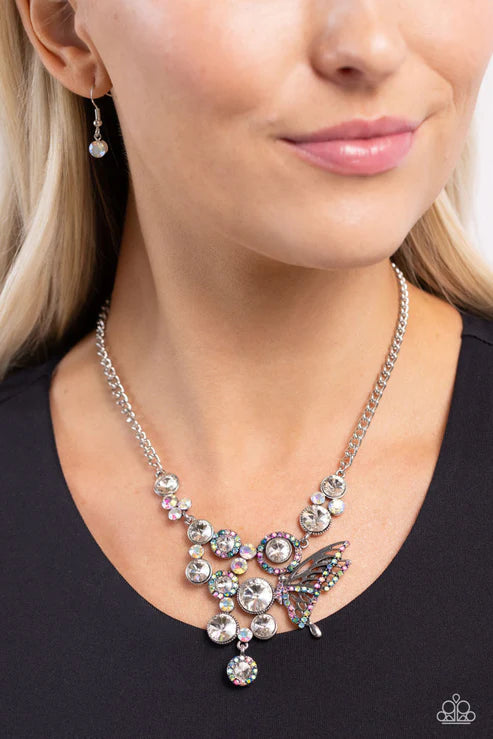 Paparazzi ♥ As Luck Would HALF It - White ♥ Necklace