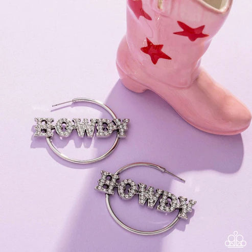 Paparazzi ♥ Howdy Hoedown - White ♥ Earrings