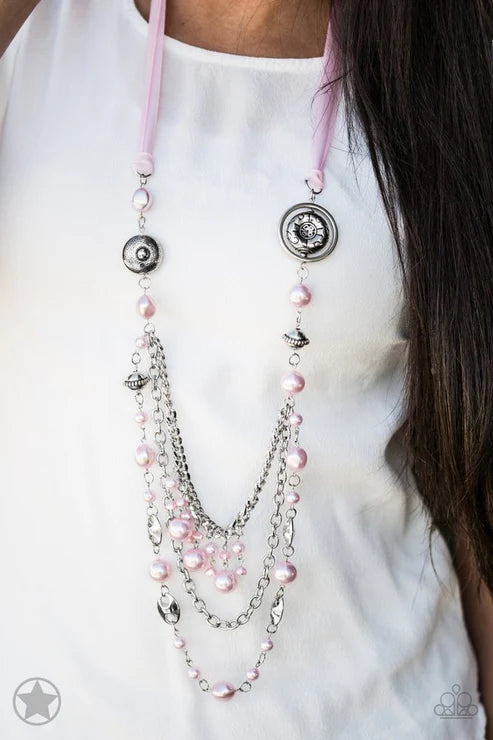 Paparazzi ♥ All The Trimmings - Pink ♥ Necklace