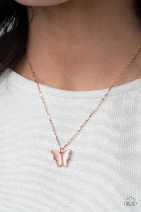 Paparazzi ♥ Butterfly Prairies - Copper ♥ Necklace