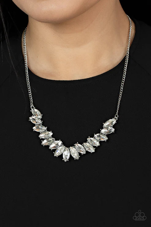 Paparazzi ♥ Galaxy Game-Changer - White ♥ Necklace
