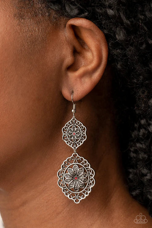 Paparazzi ♥ Floral Favorite - Red ♥ Earrings