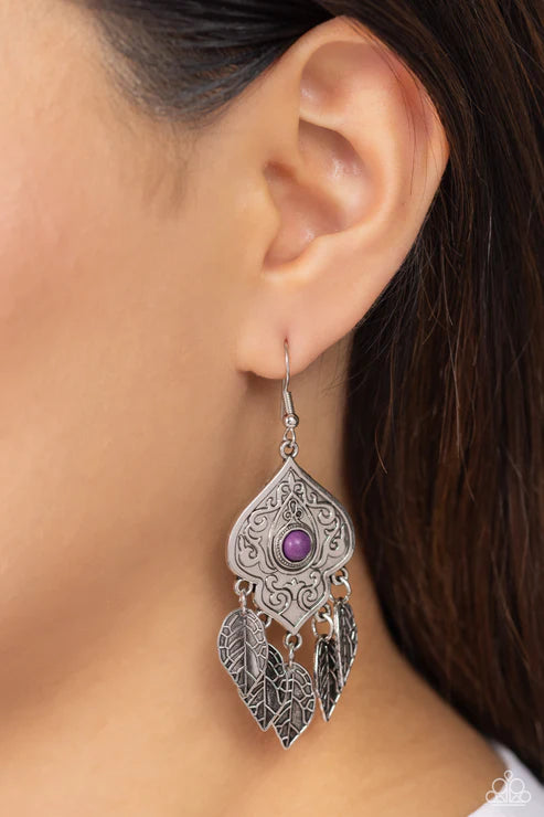 Paparazzi ♥ Desert Canopy - Purple ♥ Earrings