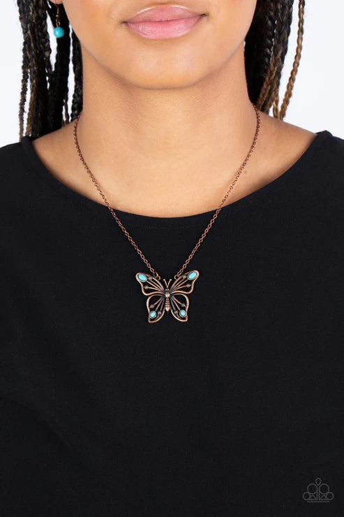 Paparazzi ♥ Badlands Butterfly - Copper ♥ Necklace
