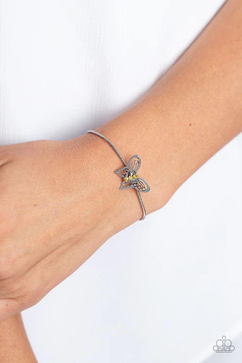 Paparazzi ♥ Wings of Wonder - Yellow ♥ Bracelet
