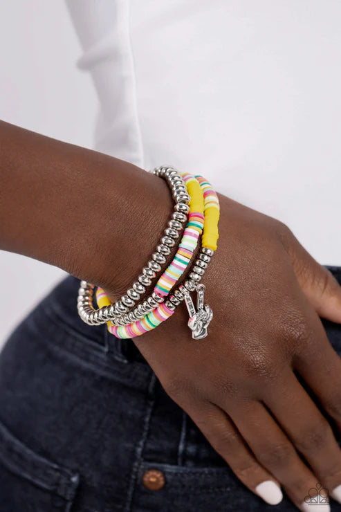Paparazzi ♥ Peaceful Potential - Yellow ♥ Bracelet