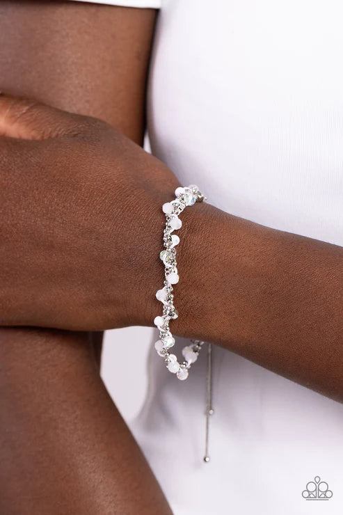 Paparazzi ♥ Show-Stopping Sass - White ♥ Bracelet