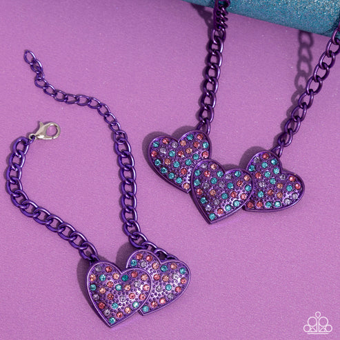 Paparazzi ♥ Low-Key Lovestruck - Purple ♥ Necklace