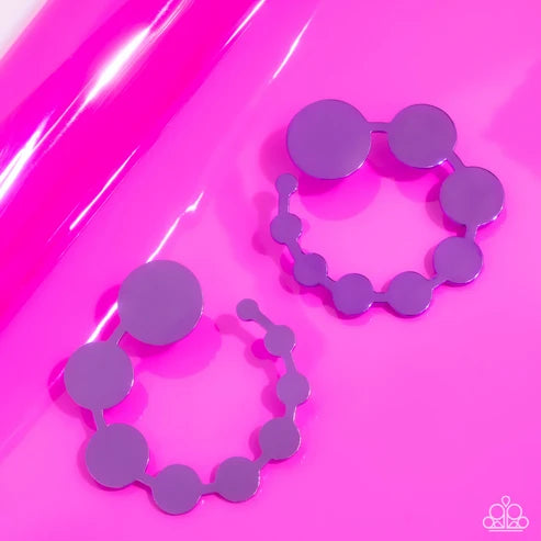 Paparazzi ♥ Have It Both PHASE - Purple ♥ Post Earrings