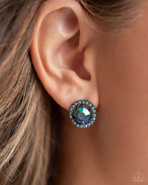 Paparazzi ♥ Dynamic Dominance - Blue ♥ Post Earrings