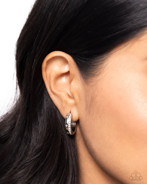 Paparazzi ♥ Perceptive Polish - White ♥ Earrings