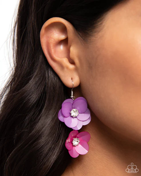 Paparazzi ♥ Fairy Tale Florals - Purple ♥ Earrings