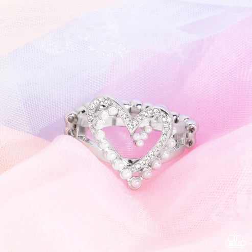 Paparazzi ♥ Just a Crush - White ♥ Ring