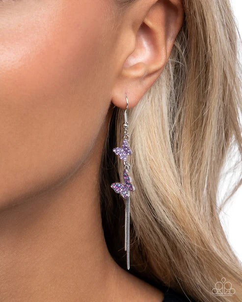 Paparazzi ♥ Aerial Affection - Purple ♥ Earrings