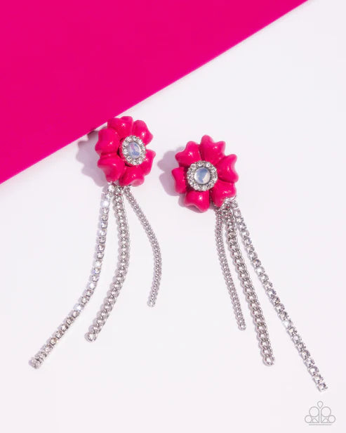 Paparazzi ♥ Floral Fuel - Pink ♥ Post Earrings