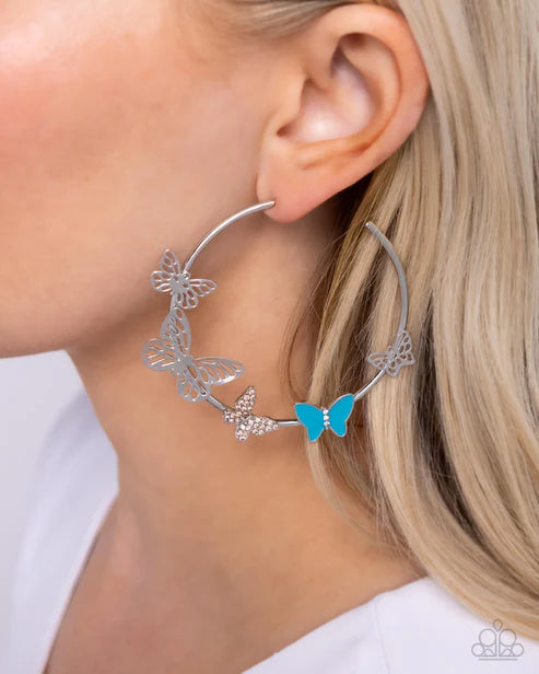 Paparazzi ♥ Aerial Allegiance - Blue ♥ Earrings