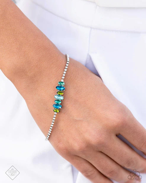 Paparazzi ♥ Feminine Faith - Blue ♥ Bracelet