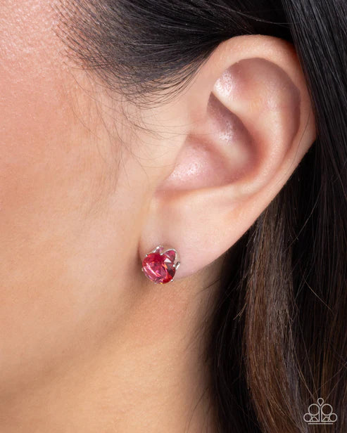 Paparazzi ♥ Simply Sublime - Pink ♥ Post Earrings