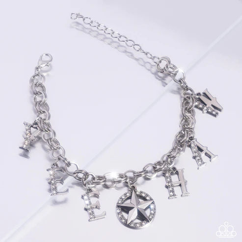 Paparazzi ♥ Yeehaw Yell - White ♥ Bracelet