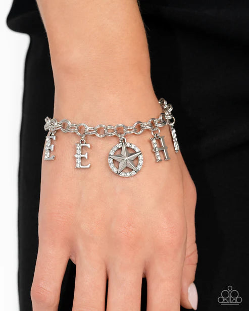 Paparazzi ♥ Yeehaw Yell - White ♥ Bracelet