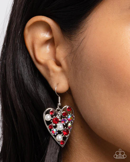 Paparazzi ♥ Unbelievable Shimmer - Red ♥ Earrings