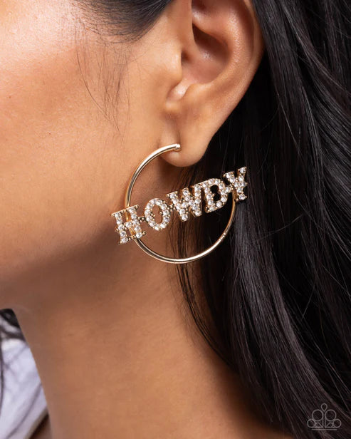 Paparazzi ♥ Howdy Hoedown - Gold ♥ Earrings