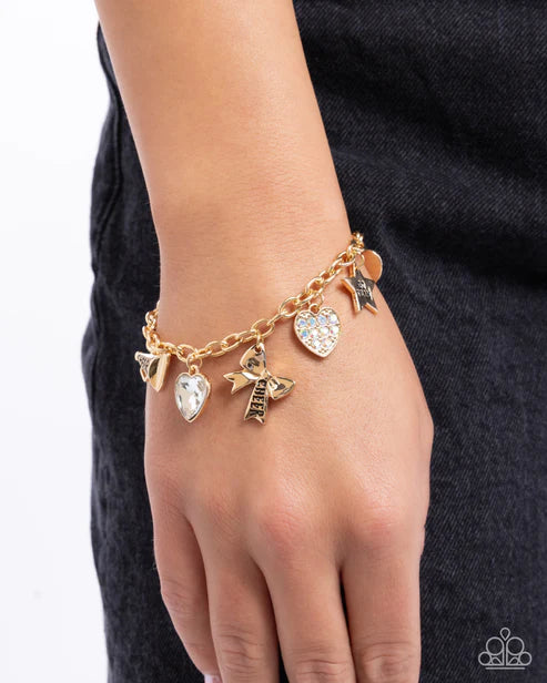Paparazzi ♥ Cheerleading Camp - Gold ♥ Bracelet