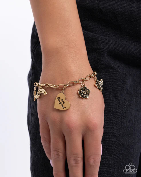 Paparazzi ♥ Positive Outlook - Gold ♥ Bracelet
