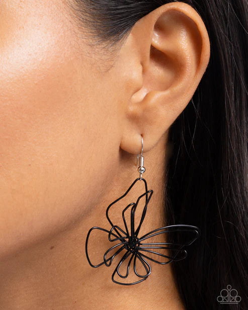 Paparazzi ♥ Rebirthed Radiance - Black ♥ Earrings