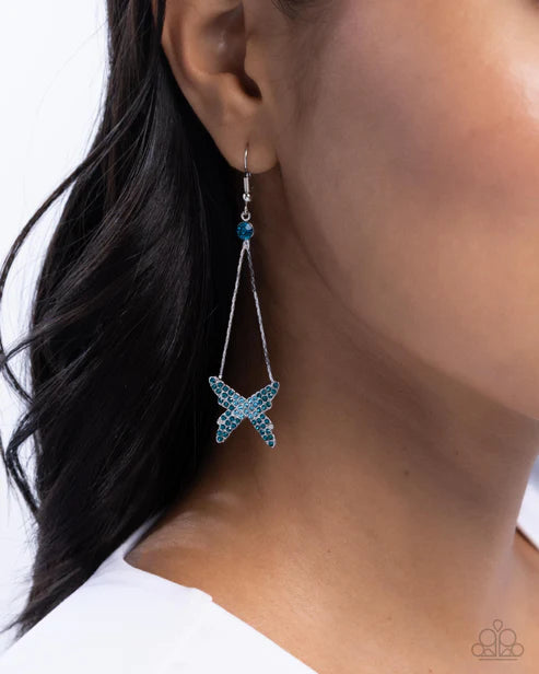 Paparazzi ♥ Pick A FLIGHT - Blue ♥ Earrings