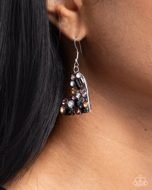 Paparazzi ♥ Tender Treasure - Black ♥ Earrings