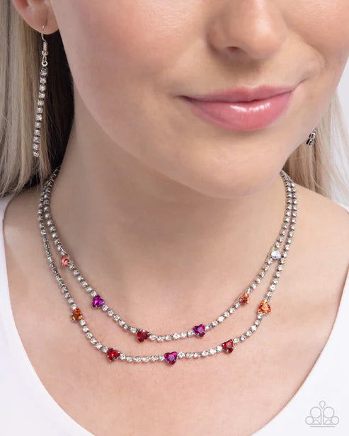 Paparazzi ♥ Courting Closeness - Red ♥ Necklace