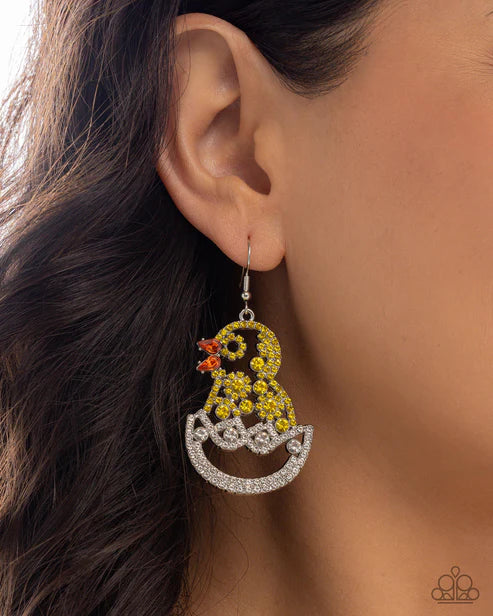 Paparazzi ♥ Chick Couture - Yellow ♥ Earrings