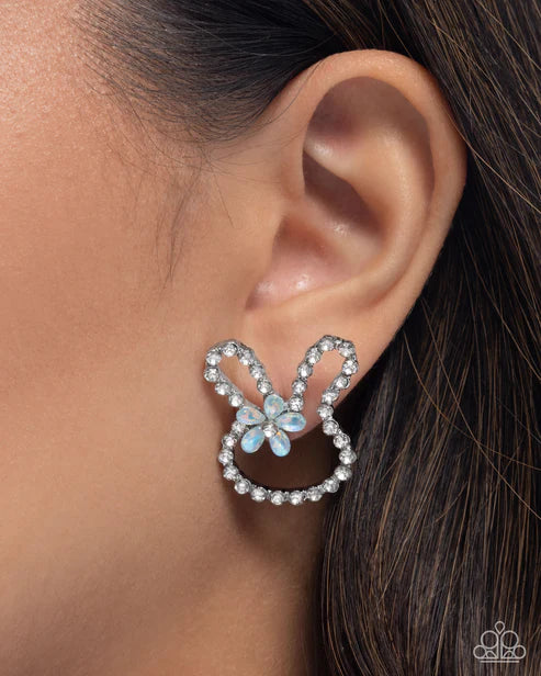 Paparazzi ♥ Bunny Backdrop - Blue ♥ Post Earrings