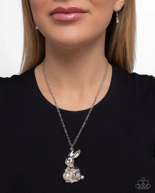 Paparazzi ♥ Easter Bunny - White ♥ Necklace