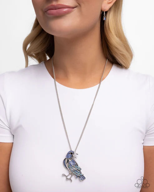 Paparazzi ♥ Radiant Raven - Blue ♥ Necklace