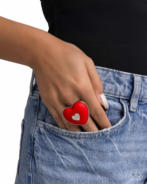 Paparazzi ♥ As Long As Youre Mine - Red ♥ Ring