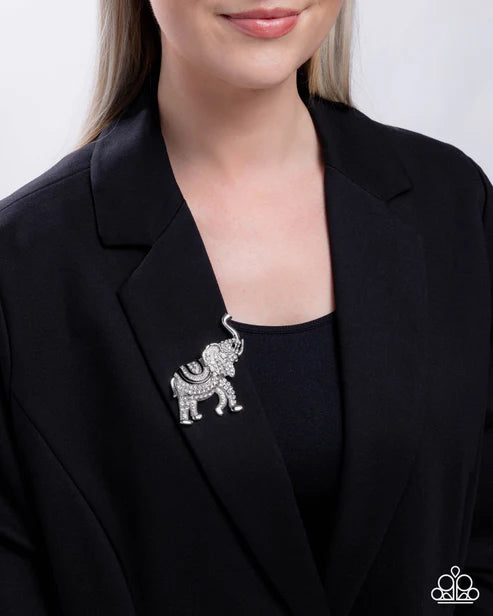 Paparazzi ♥ Elephant Embrace - Black ♥ Brooch
