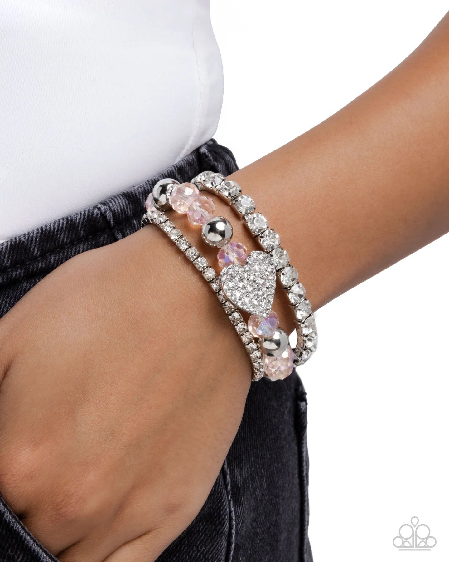 Paparazzi ♥ Heartfelt Heiress - Pink ♥ Bracelet