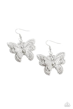 Paparazzi ♥ Layered Launch - White ♥ Earrings