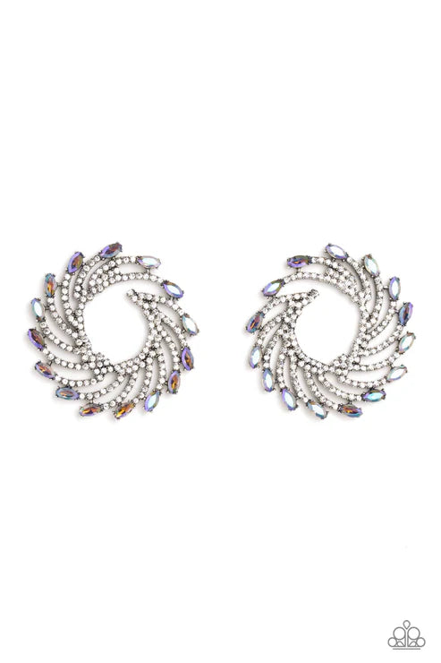 Paparazzi ♥ Firework Fanfare - Multi ♥ Post Earrings