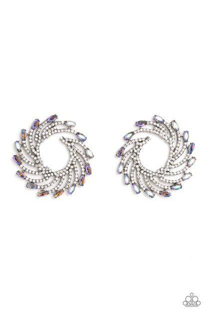 Paparazzi ♥ Firework Fanfare - Multi ♥ Post Earrings