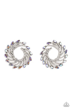 Paparazzi ♥ Firework Fanfare - Multi ♥ Post Earrings