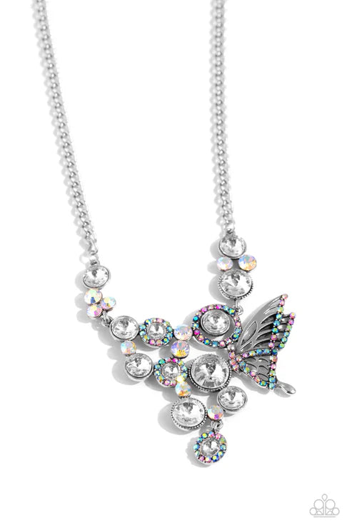 Paparazzi ♥ As Luck Would HALF It - White ♥ Necklace