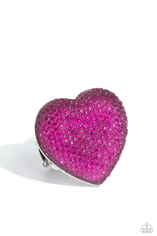 Paparazzi ♥ Hypnotizing Heart - Pink ♥ Ring