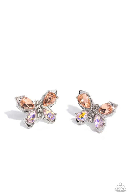 Paparazzi ♥ Live to FLIGHT Another Day - Orange ♥ Post Earrings