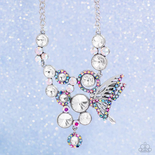 Paparazzi ♥ As Luck Would HALF It - White ♥ Necklace
