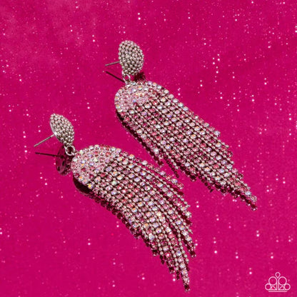 Paparazzi ♥ A Toast To You - Pink ♥ Post Earrings