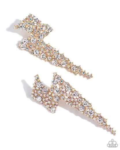 Paparazzi ♥ Electric Effulgence - Gold ♥ Post Earrings