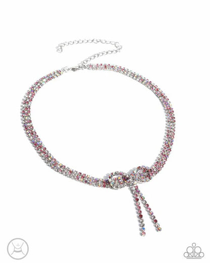Paparazzi ♥ Buckingham Bow - Pink ♥ Necklace